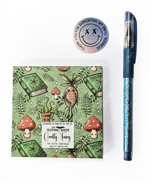 18765 magic mushrooms mini gothic notepad 3