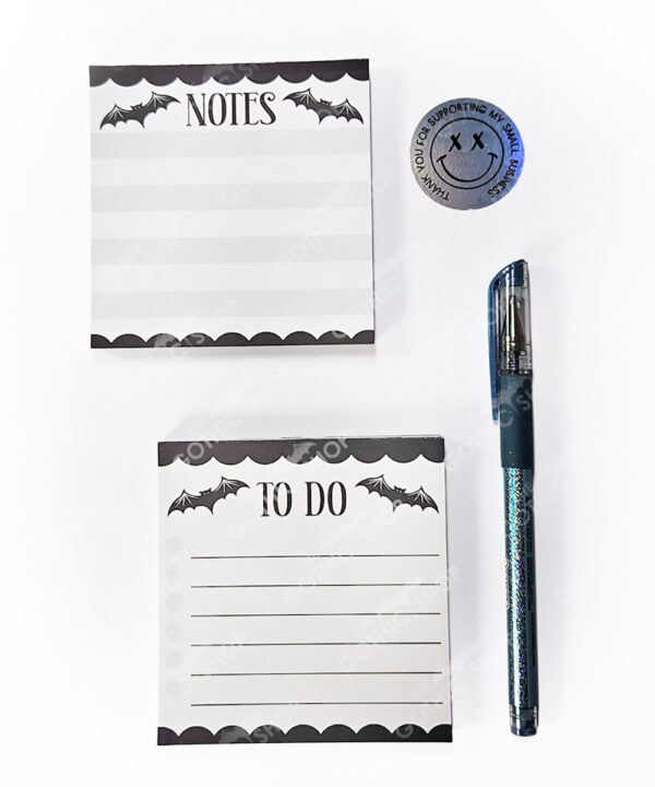 18767 bats grey notes mini gothic notepad 1