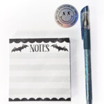 18767 bats grey notes mini gothic notepad 2