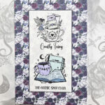 whimsical dark academia book lover lady bookish a6 notepad stationery
