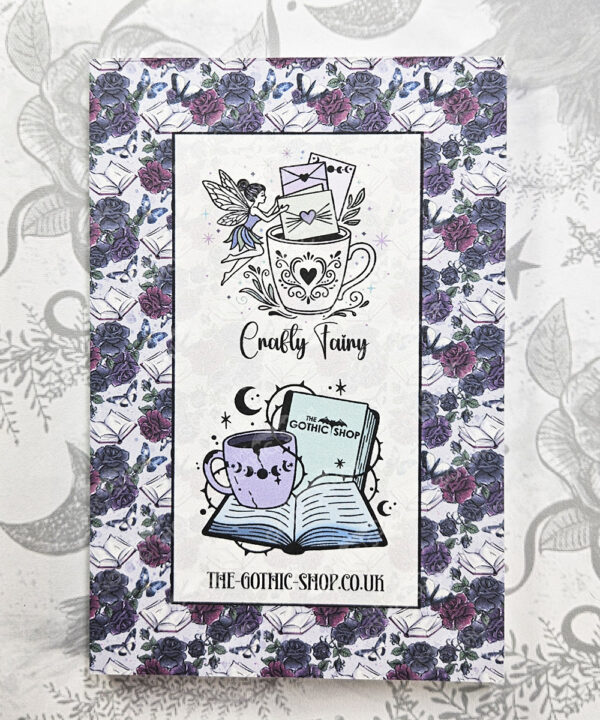 whimsical dark academia book lover bookish a6 notepad stationery