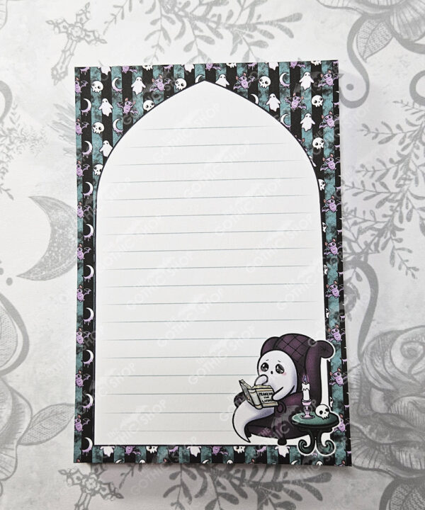 haunted library ghostie readers a6 gothic notepad stationery