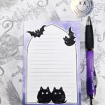 18773 bat cats gothic notepad 2