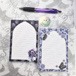 18776 skull rose gothic notepad 2