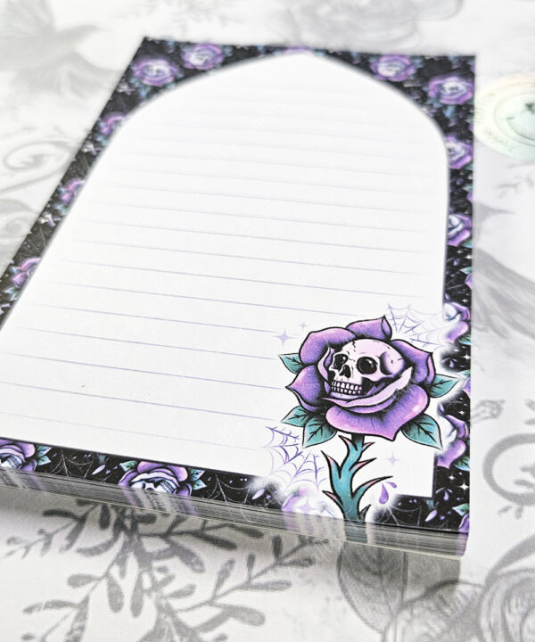 18776 skull rose gothic notepad 6