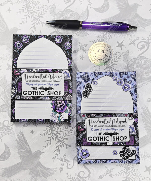 18776 skull rose gothic notepad 8
