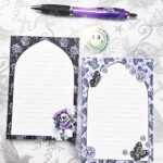 18776 skull rose gothic notepad 9