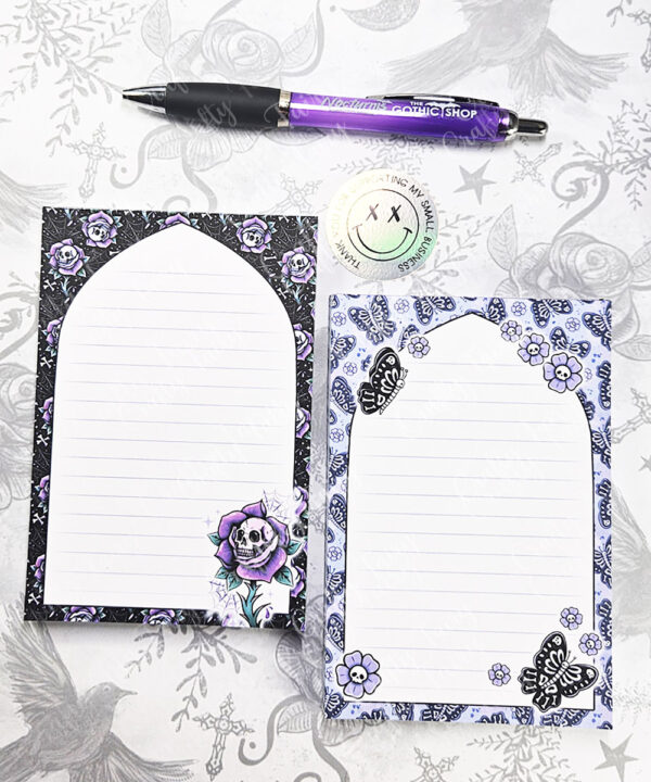18776 skull rose gothic notepad 9