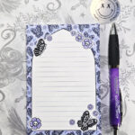 18777 skull butterfly gothic notepad 1
