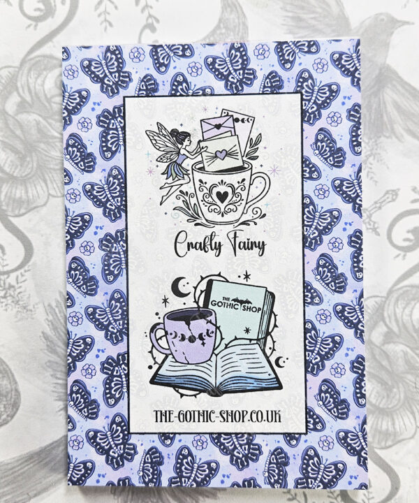 18777 skull butterfly gothic notepad 4