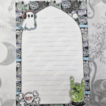 rock on emo ghosties a6 gothic notepad stationery