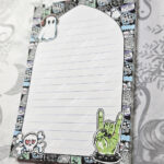 rock on emo ghosties a6 gothic notepad stationery