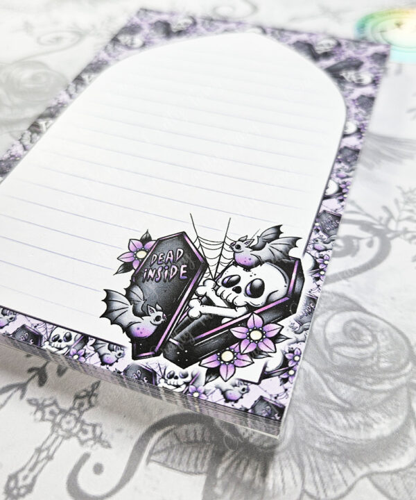 18779 skull coffin gothic notepad 3
