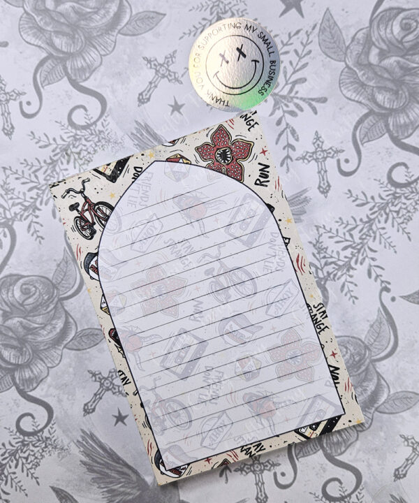 18783 stranger things gothic notepad 2