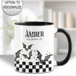 18784 personalised bats checkered gothic mug 1