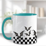 18784 personalised bats checkered gothic mug 2