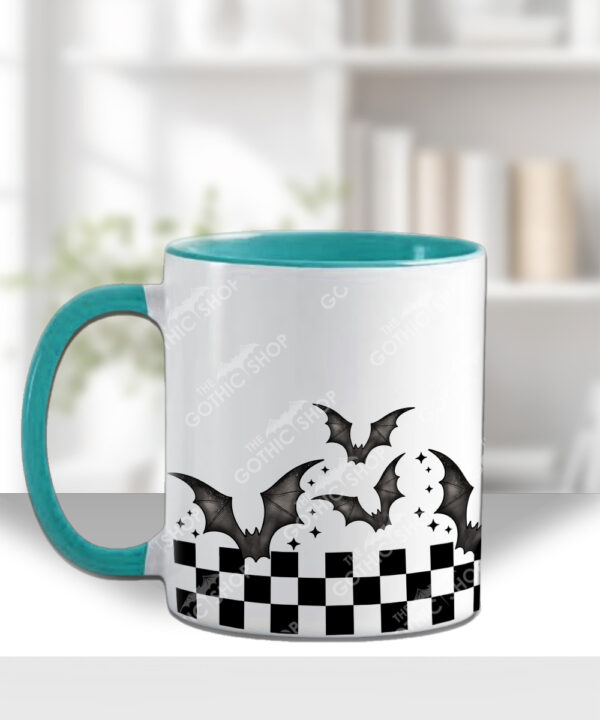 18784 personalised bats checkered gothic mug 2