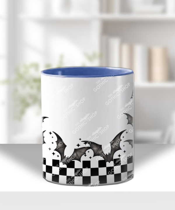 18784 personalised bats checkered gothic mug 3