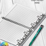 18790 personalised bats checkered gothic a5 notebook 2