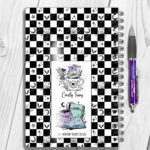 18790 personalised bats checkered gothic a5 notebook 3