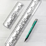 18791 personalised bats checkered gothic ruler 2