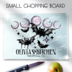 18799 personalised bats moons gothic chopping board 1
