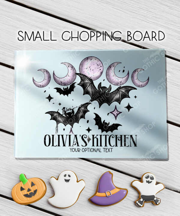 18799 personalised bats moons gothic chopping board 2