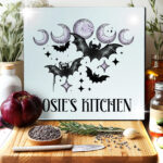 18799 personalised bats moons gothic chopping board 3