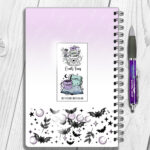 18803 personalised bats moons a5 notebook 2