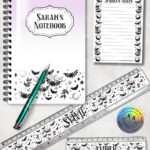 18803 personalised bats moons a5 notebook 4
