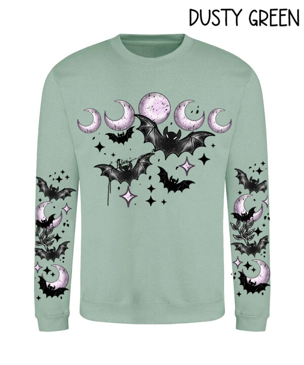 bats & purple moons unisex gothic sweatshirt