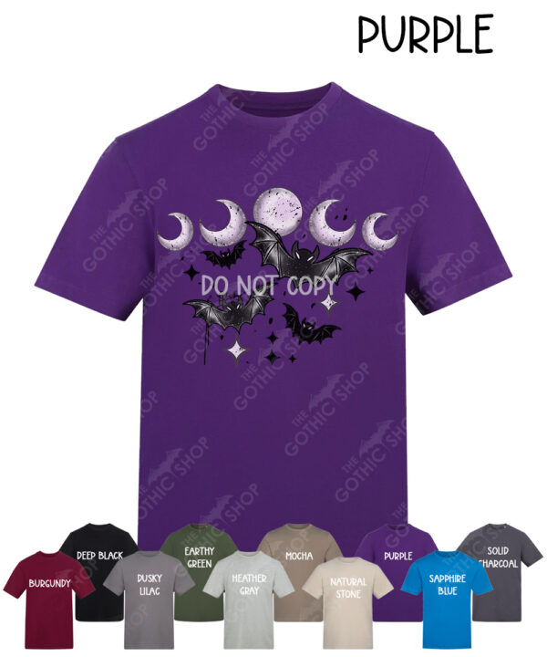 bats & purple moons unisex gothic t shirt