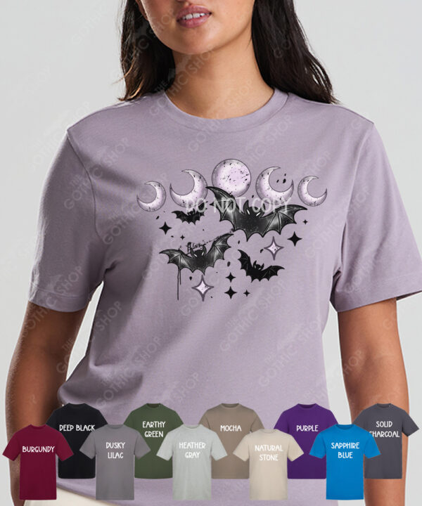 bats & purple moons unisex gothic t shirt