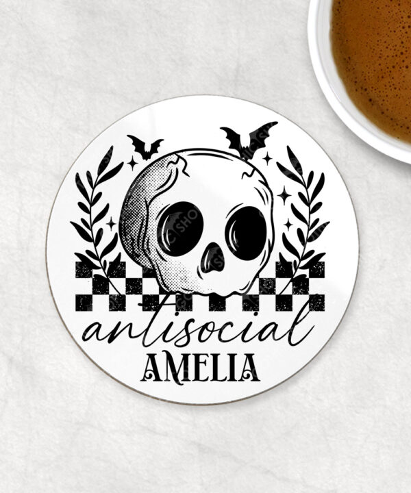 18816 antisocial skull gothic coaster 1