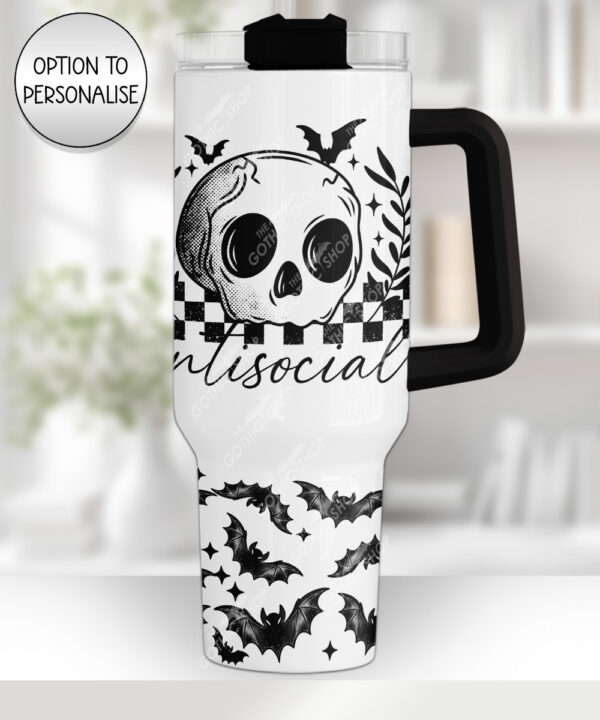 18819 antisocial personalised skull gothic stanley cup 2