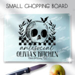 18821 antisocial personalised skull gothic chopping board 1
