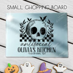 18821 antisocial personalised skull gothic chopping board 2
