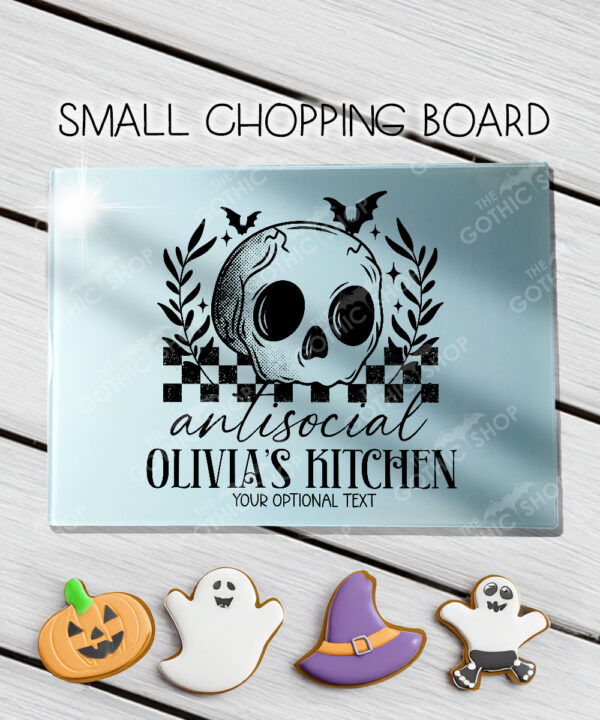 18821 antisocial personalised skull gothic chopping board 2