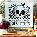 18821 antisocial personalised skull gothic chopping board 3