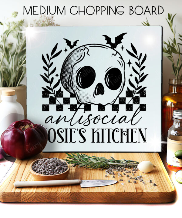 18821 antisocial personalised skull gothic chopping board 3