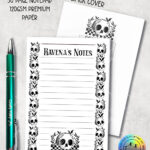 18826 antisocial personalised skull gothic a6 notepad 1