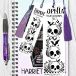18827 antisocial personalised skull gothic bookmark 1