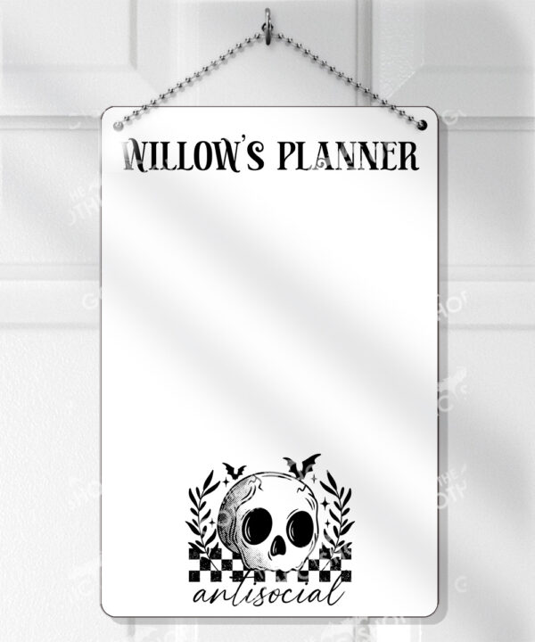18828 antisocial personalised skull gothic planner 1