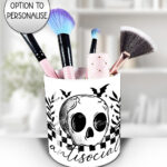 18829 antisocial personalised skull gothic pen pot 2