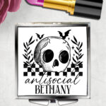 18833 antisocial personalised skull gothic mirror 1