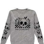 18838 antisocial skull gothic grey sweatshirt 2