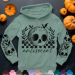 18839 antisocial skull gothic hoodie 4