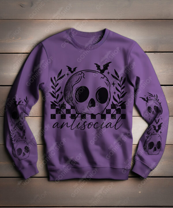 18840 antisocial skull gothic sweatshirt 2