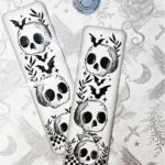 antisocial skull gothic bookmark