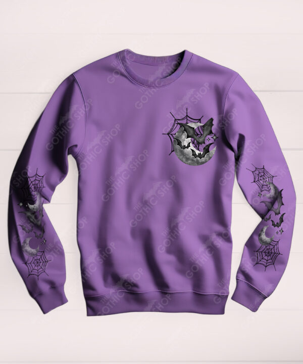 18846 bats moon webs gothic sweatshirt 3